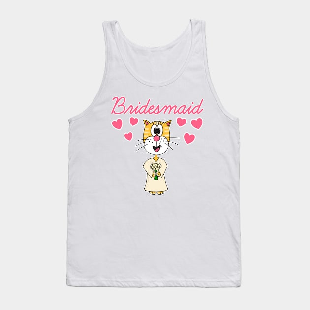 Bridesmaid Cat Bachelorette Party Tank Top by doodlerob